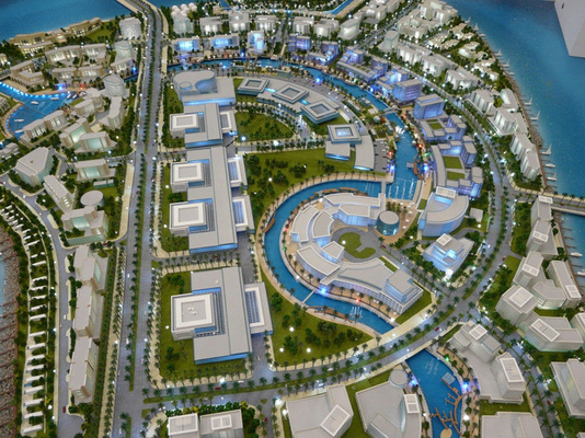 Fabricante modelo arquitectónico miniatura, representación bastante residencial del edificio del parque proveedor