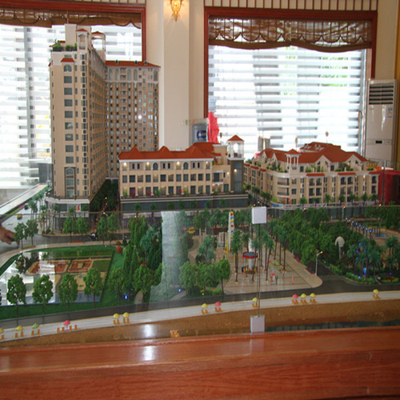 Fabricante modelo arquitectónico miniatura, representación bastante residencial del edificio del parque proveedor