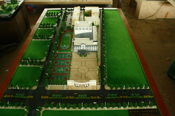 Escuela que planea el fabricante modelo arquitectónico miniatura, modelo de escala del planeamiento del estadio de fútbol proveedor