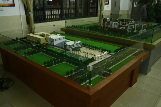 Escuela que planea el fabricante modelo arquitectónico miniatura, modelo de escala del planeamiento del estadio de fútbol proveedor