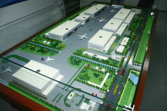 Miniatura modelo arquitectónica modificada para requisitos particulares del fabricante 3D para la disposición del aeropuerto proveedor