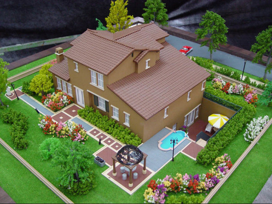 Fabricante modelo arquitectónico miniatura del chalet, modelo de escala hermoso del centro turístico 3D proveedor