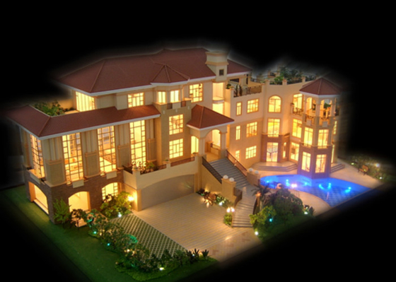 Fabricante modelo arquitectónico miniatura residencial privado, fabricación del modelo de escala de la casa del jardín proveedor