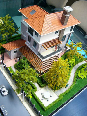 Fabricante modelo arquitectónico miniatura residencial privado, fabricación del modelo de escala de la casa del jardín proveedor