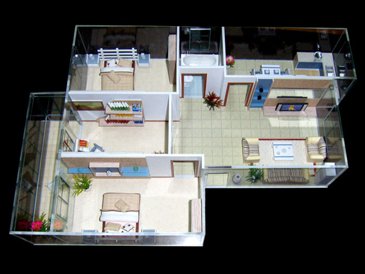Fabricante modelo arquitectónico miniatura residencial privado, fabricación del modelo de escala de la casa del jardín proveedor