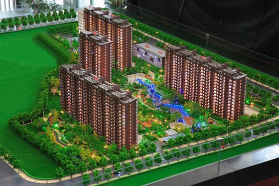 3D que enciende el fabricante modelo arquitectónico miniatura, modelos de escala de Real Estate proveedor