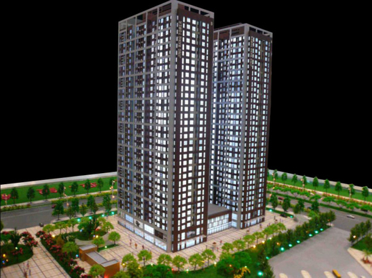 Fabricante modelo arquitectónico miniatura profesional con el cristal/el edificio de acrílico plástico proveedor