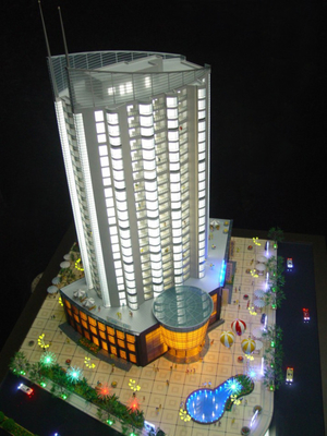 Fabricante modelo arquitectónico miniatura profesional con el cristal/el edificio de acrílico plástico proveedor