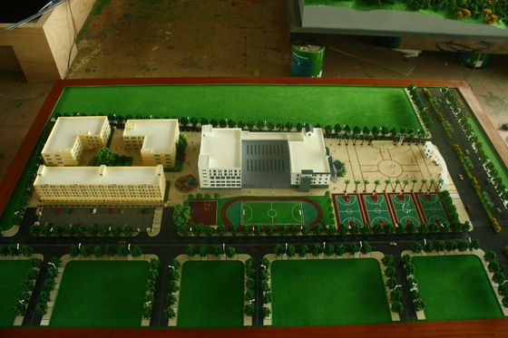 fabricante modelo arquitectónico miniatura de la construcción de escuelas 3D, modelos de escala de la disposición de la escuela de la iluminación proveedor