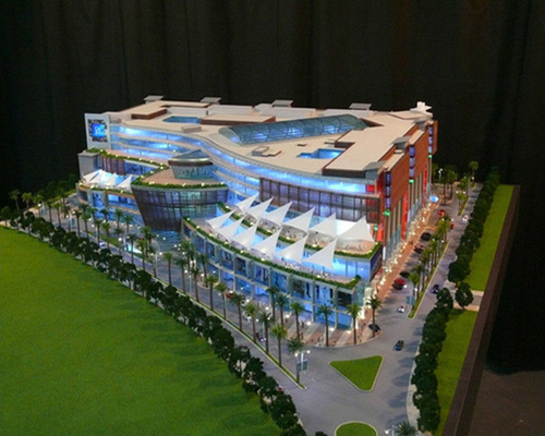 Fabricante modelo arquitectónico miniatura del edificio residencial con el sistema de iluminación proveedor