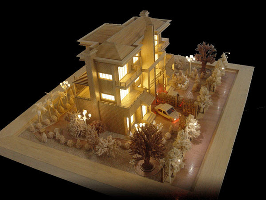 Fabricante modelo arquitectónico miniatura del edificio residencial con el sistema de iluminación proveedor