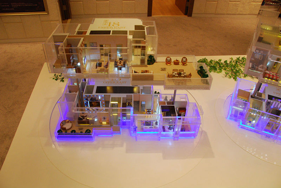 Fabricante modelo arquitectónico miniatura del edificio residencial con el soporte de la tabla proveedor
