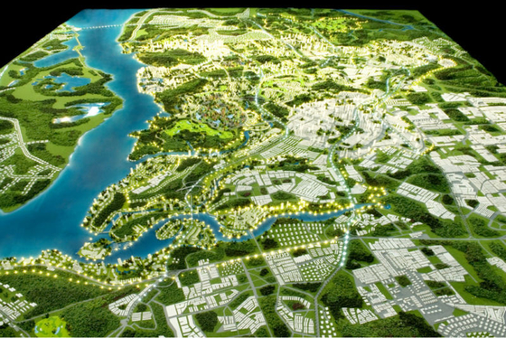 Fabricante modelo arquitectónico de la ciudad, modelo arquitectónico miniatura del planeamiento urbano proveedor