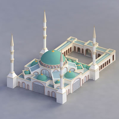 Fabricante modelo arquitectónico miniatura durable para la construcción de la mezquita, fabricante modelo proveedor