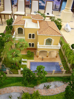 Fabricante modelo arquitectónico de la iluminación interior, modelo arquitectónico miniatura del chalet de lujo proveedor