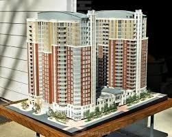 fabricante modelo arquitectónico miniatura 3D para el apartamento residencial con Niza la mirada proveedor