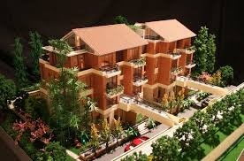fabricante modelo arquitectónico miniatura 3D para el apartamento residencial con Niza la mirada proveedor