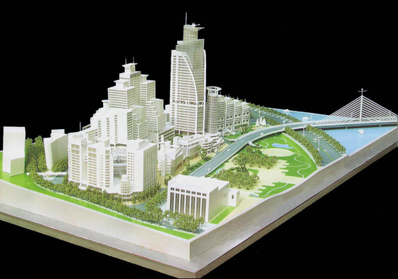 fabricante modelo arquitectónico miniatura 3D respetuoso del medio ambiente para la exposición constructiva proveedor