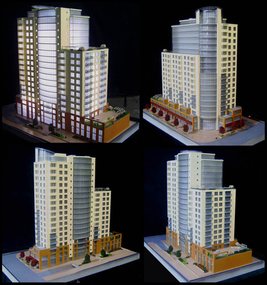 Fabricante modelo arquitectónico cristalino 3D hermoso para construir/los edificios modelo proveedor