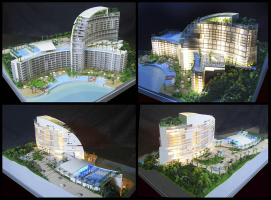 Fabricante modelo arquitectónico cristalino 3D hermoso para construir/los edificios modelo proveedor