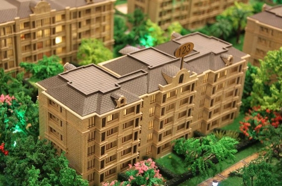 Artículo modelo arquitectónico miniatura del fabricante del edificio monocromático con el modelo hermoso proveedor