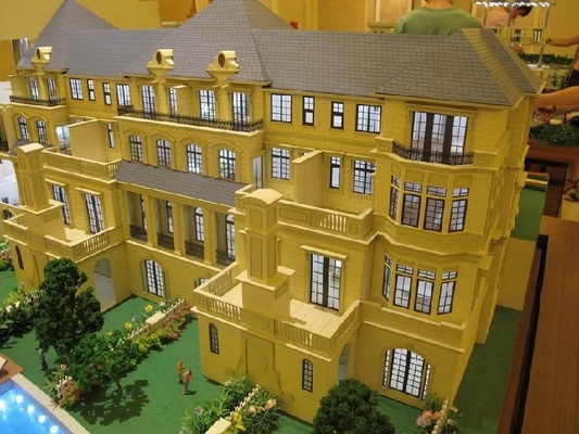 Artículo modelo arquitectónico miniatura del fabricante del edificio monocromático con el modelo hermoso proveedor