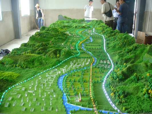 El fabricante modelo arquitectónico miniatura respetuoso del medio ambiente para la disposición/el terreno monocromáticos modela proveedor