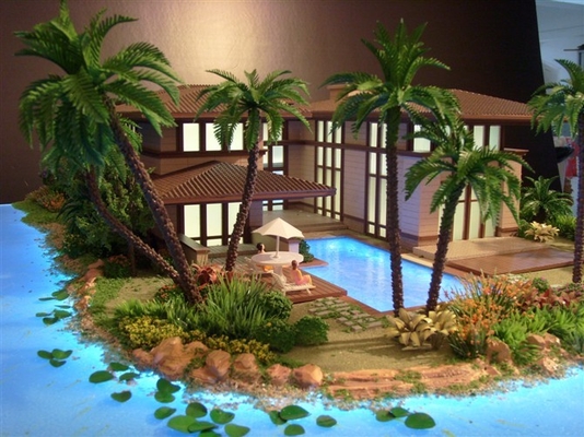 Fabricante modelo arquitectónico respetuoso del medio ambiente, modelo de escala del centro turístico de la playa/del océano proveedor