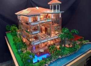 fabricante modelo arquitectónico del chalet 3D, fabricación durable del modelo de escala de la iluminación proveedor