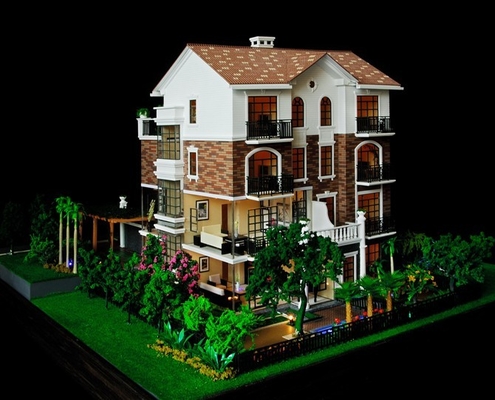 fabricante modelo arquitectónico del chalet 3D, fabricación durable del modelo de escala de la iluminación proveedor