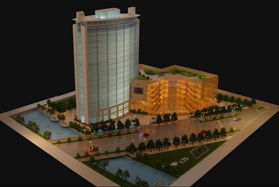 Fabricante modelo arquitectónico del edificio comercial, fabricación del modelo de escala de la iluminación proveedor