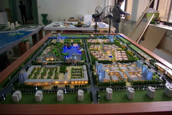 Fabricante modelo arquitectónico residencial 3D hermoso con el sistema de iluminación proveedor