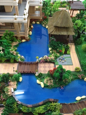 Fabricante modelo arquitectónico de la exhibición del paisaje, modelo de escala durable de la escena proveedor