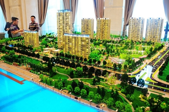 Fabricante modelo arquitectónico residencial 3D hermoso con el sistema de iluminación proveedor