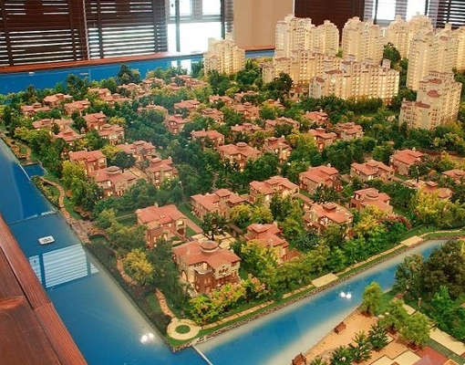 Fabricante modelo arquitectónico residencial 3D hermoso con el sistema de iluminación proveedor