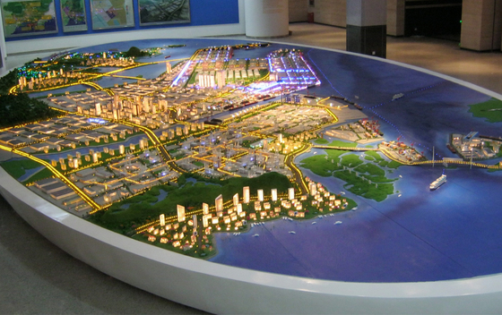 Fabricante modelo arquitectónico de la disposición fuerte de la ciudad, modelo miniatura de la disposición de la ciudad proveedor