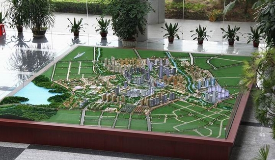 Fabricante modelo arquitectónico de la disposición fuerte de la ciudad, modelo miniatura de la disposición de la ciudad proveedor