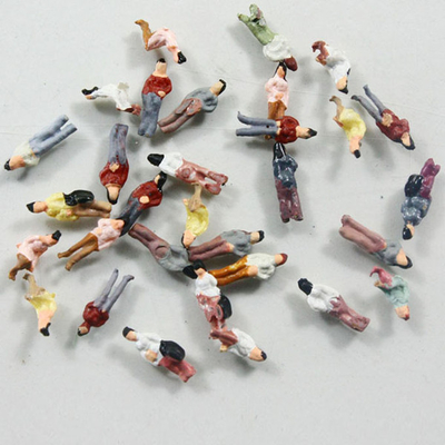 escale a la gente arquitectónica del modelo de escala del 1:300 los 0.6cm, las figuras pintadas plástico para la disposición ferroviaria proveedor
