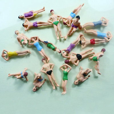 HO las figuras arquitectónicas pintadas 1:75 de la natación de la playa de la gente del modelo de escala de la escala varían actitud proveedor