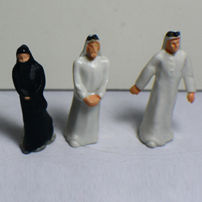 Figuras arquitectónicas pintadas de la gente del modelo de escala, árabe de la escala OO del pasajero del tren los 2.8cm proveedor