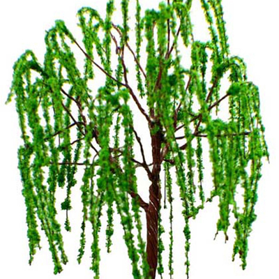 sauce modelo miniatura verde de los árboles del 12cm para el 1:75 de la escena del lago park del ferrocarril/del jardín del tren - disposición 100 proveedor