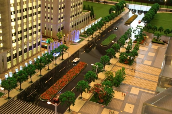Paisaje del modelo de escala de la iluminación para Real Estate que construye la disposición miniatura proveedor