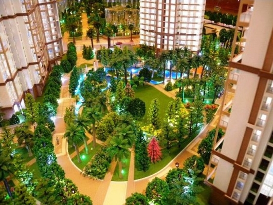 Paisaje miniatura agradable del modelo de escala para la disposición constructiva proveedor