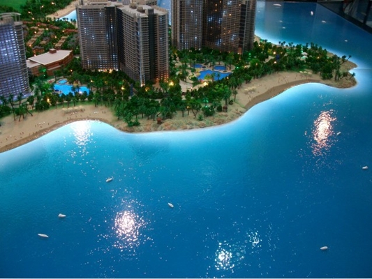 Paisaje de acrílico del modelo de escala de la iluminación para la disposición del modelo del desarrollo urbano proveedor