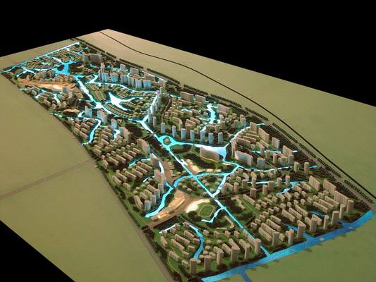 Paisaje agradable del modelo de escala de la iluminación para la disposición de la planificación urbana proveedor