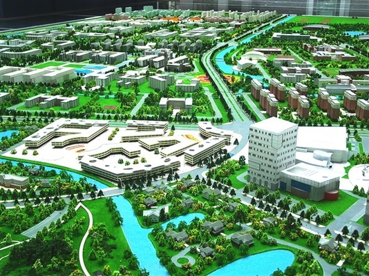 Paisaje cuadrado del modelo de escala para la disposición del modelo de puerto del país proveedor