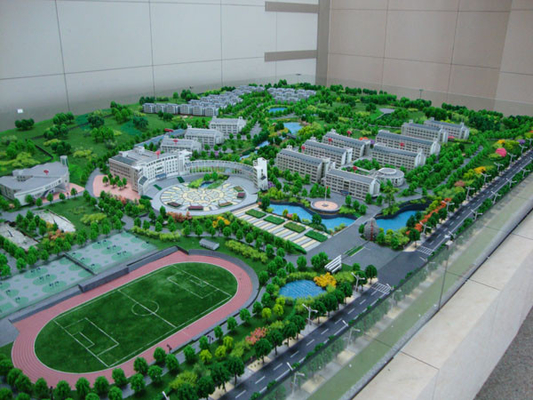 Paisaje verde del modelo de escala para la disposición del modelo del estadio de fútbol proveedor