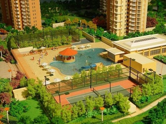 Paisaje modelo miniatura del modelo de escala para la disposición del complejo del paisaje del jardín proveedor