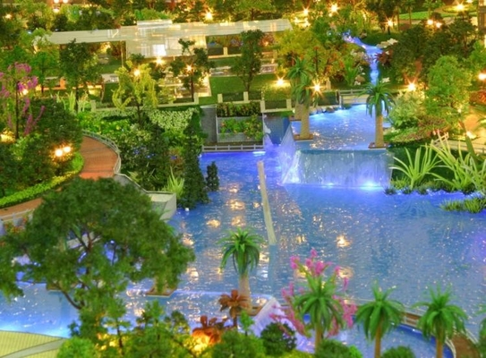 Paisaje modelo miniatura del modelo de escala para la disposición del complejo del paisaje del jardín proveedor