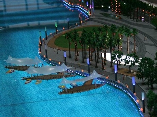 Paisaje modelo miniatura del modelo de escala para la disposición del complejo del paisaje del jardín proveedor